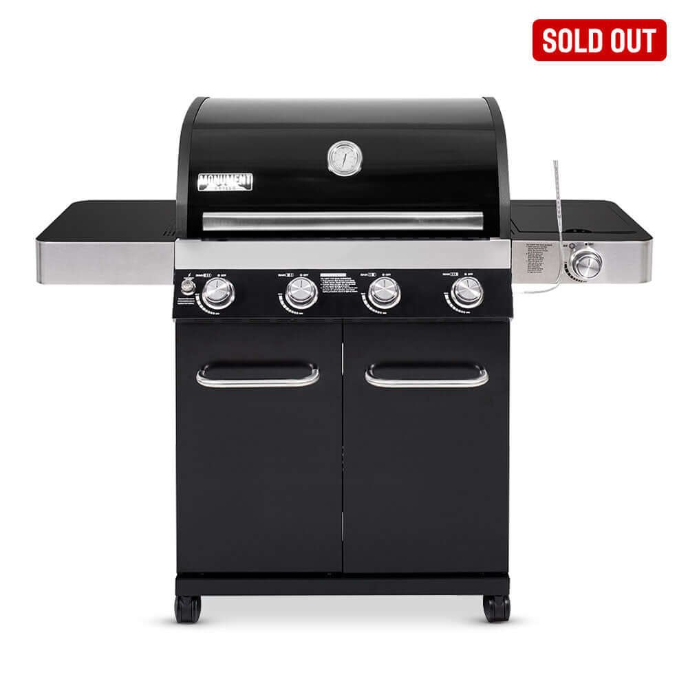 Monument Grills 13892 Black 4-Burner Propane Gas Grill