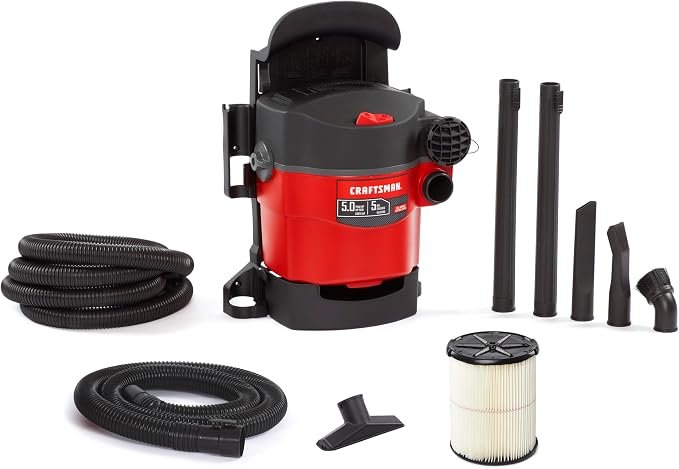 CRAFTSMAN CMXEVBE17925 5 Gallon 5.0 Peak HP Wet/Dry Shop Vacuum