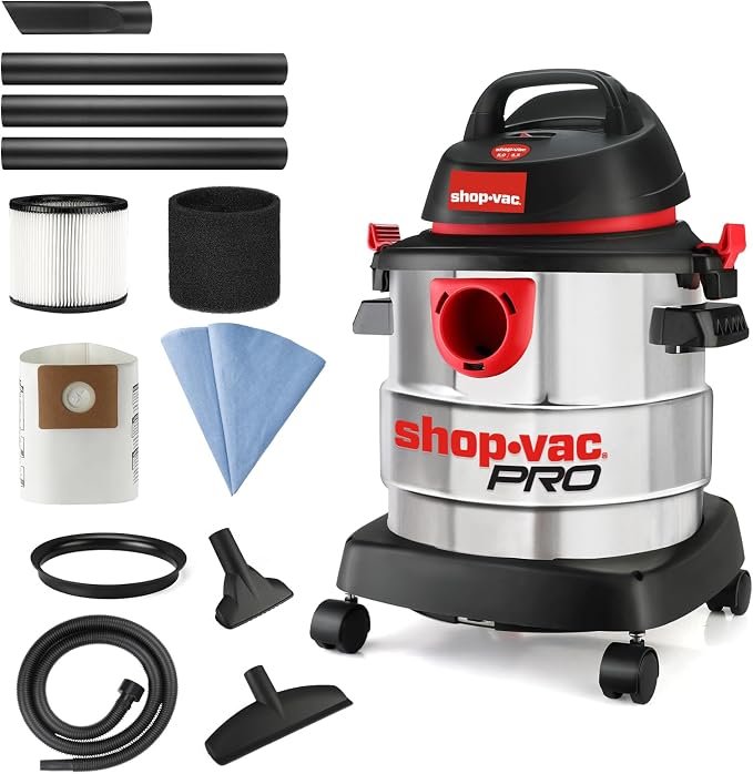 Shop-Vac 5989300 5 Gallon 4.5 Peak HP Stainless Wet/Dry Vac