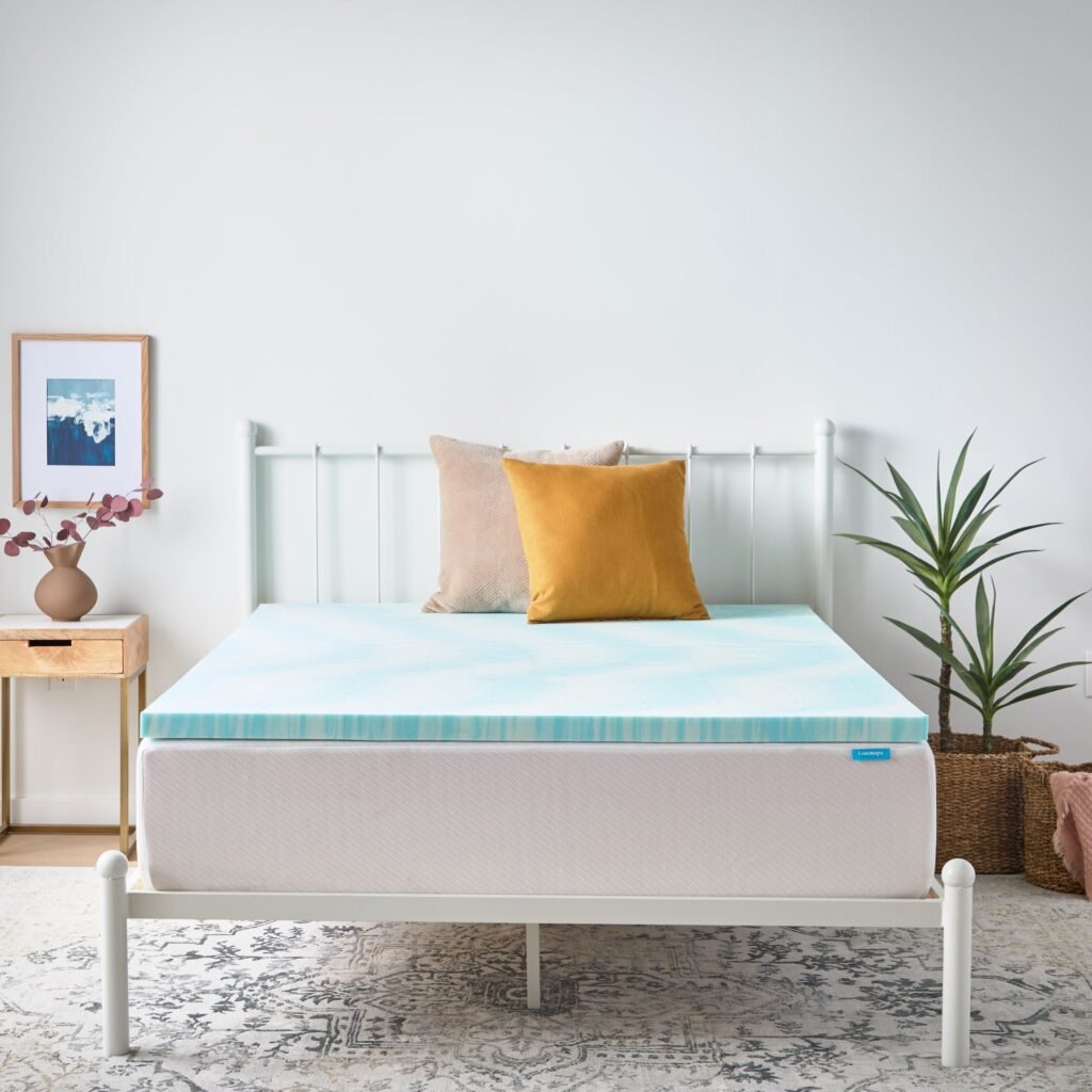 Gel Swirl Memory Foam Mattress Topper, Twin XL (2 in)