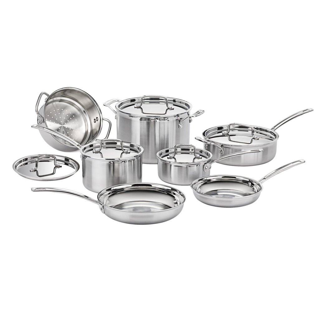 Cuisinart MultiClad Pro Triple Ply Stainless Cookware Set, 12-Piece