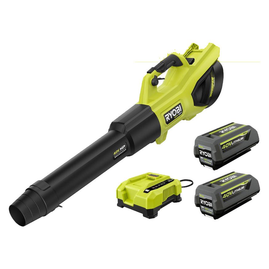 RYOBI 40V HP Brushless Whisper Series 730 CFM Blower Kit (RY404100)