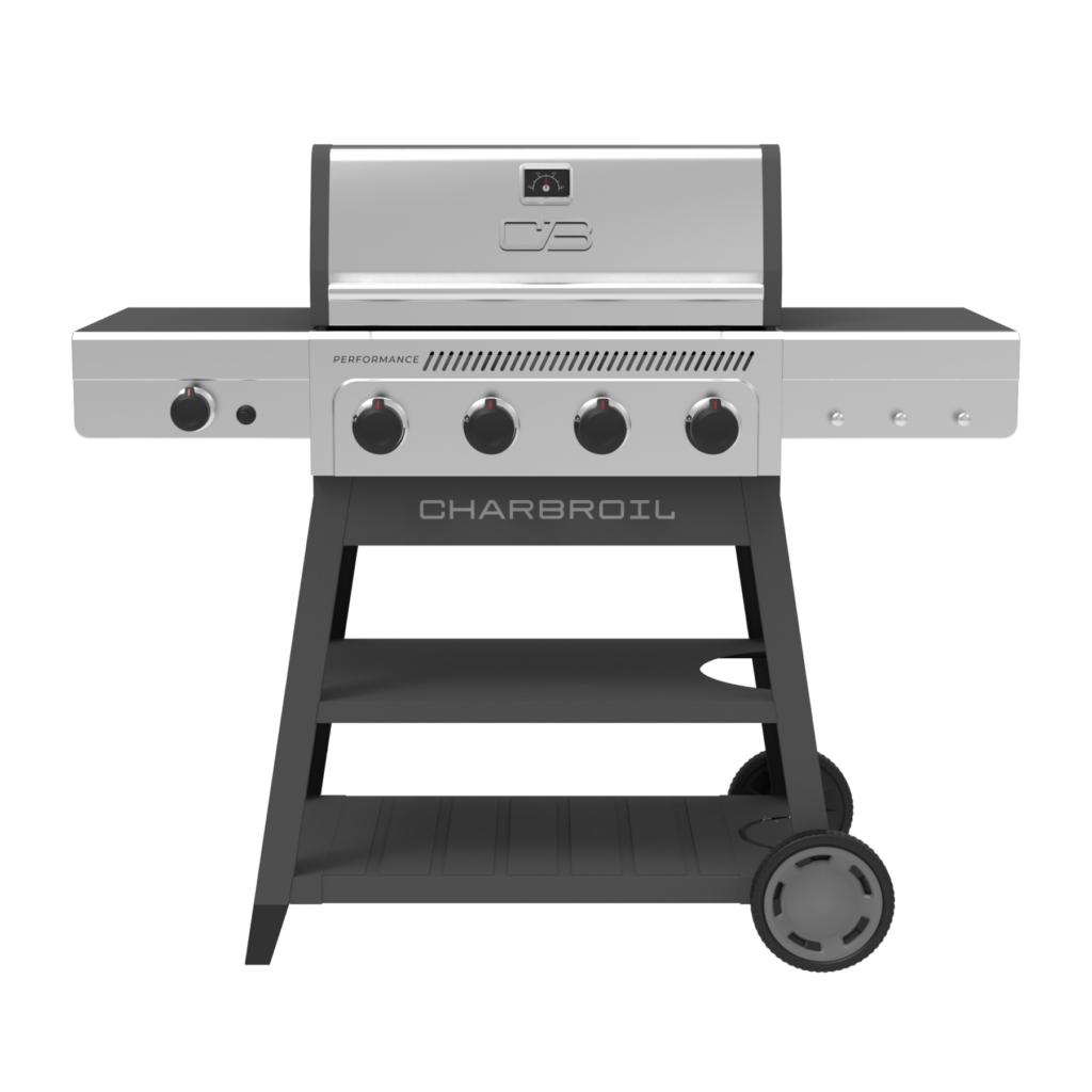 Char-Broil Performance Series 4-Burner with Side Burner (Cart, Gray)
